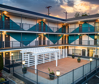 Eastside Lodge affordable hotel near the Oregon Convention Center in Portland, Oregon